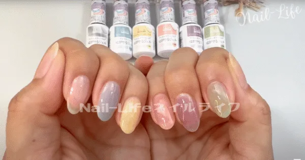 ワンステップピールオフジェル自爪色見本